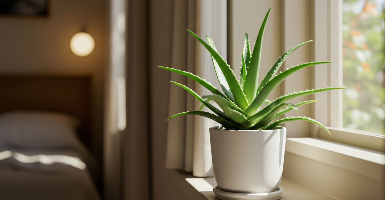 aloe vera no quarto