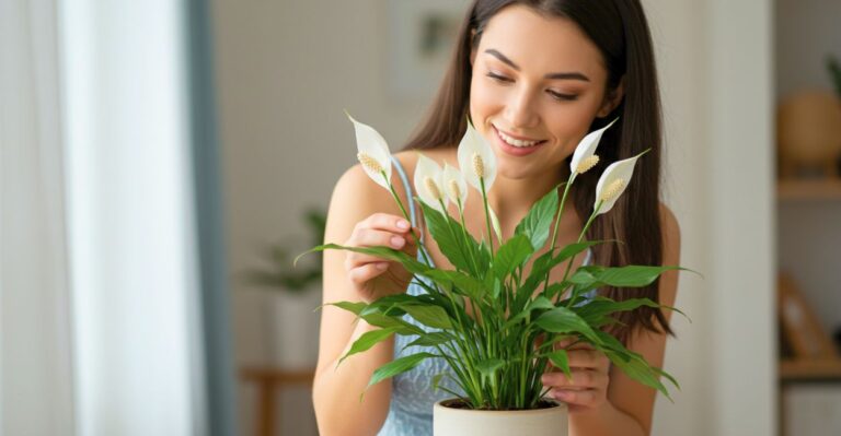 como cuidar de lírio da paz para florir