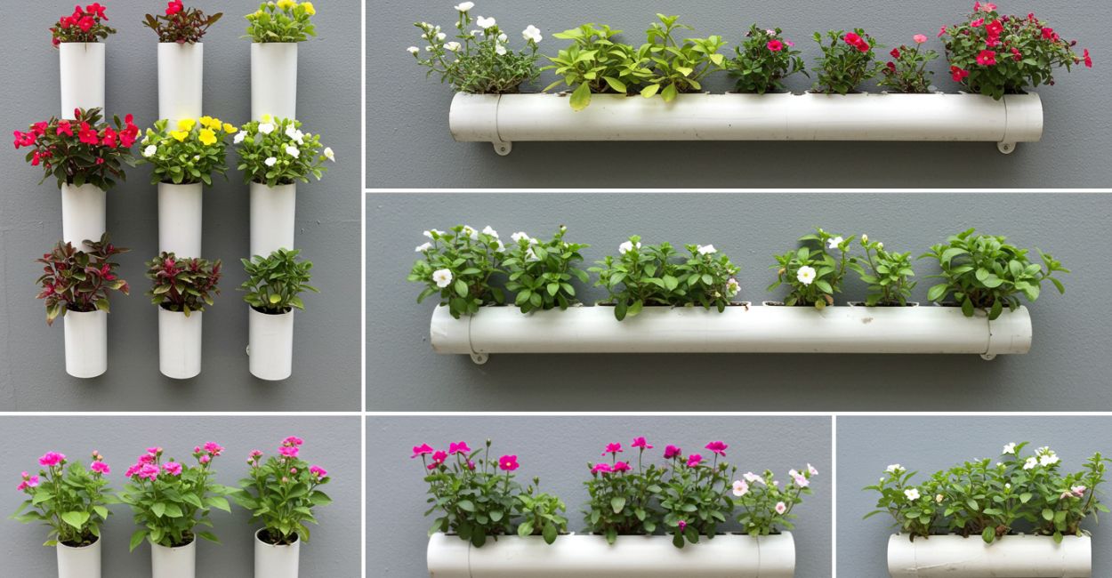 jardim vertical com cano PVC