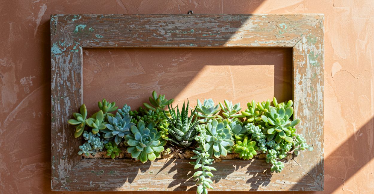 quadro vivo com suculentas