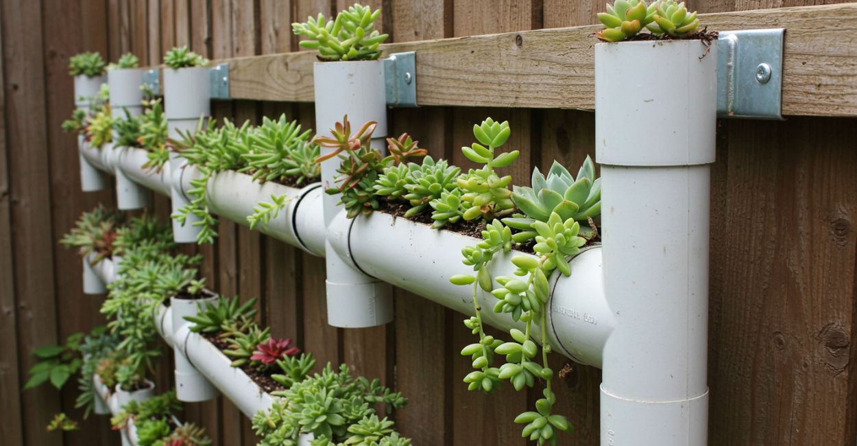 jardins verticais com cano pvc