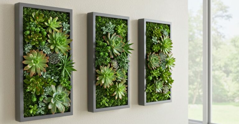 jardins verticais de suculentas