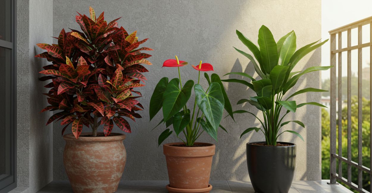 iluminação ideal para plantas de meia sombra