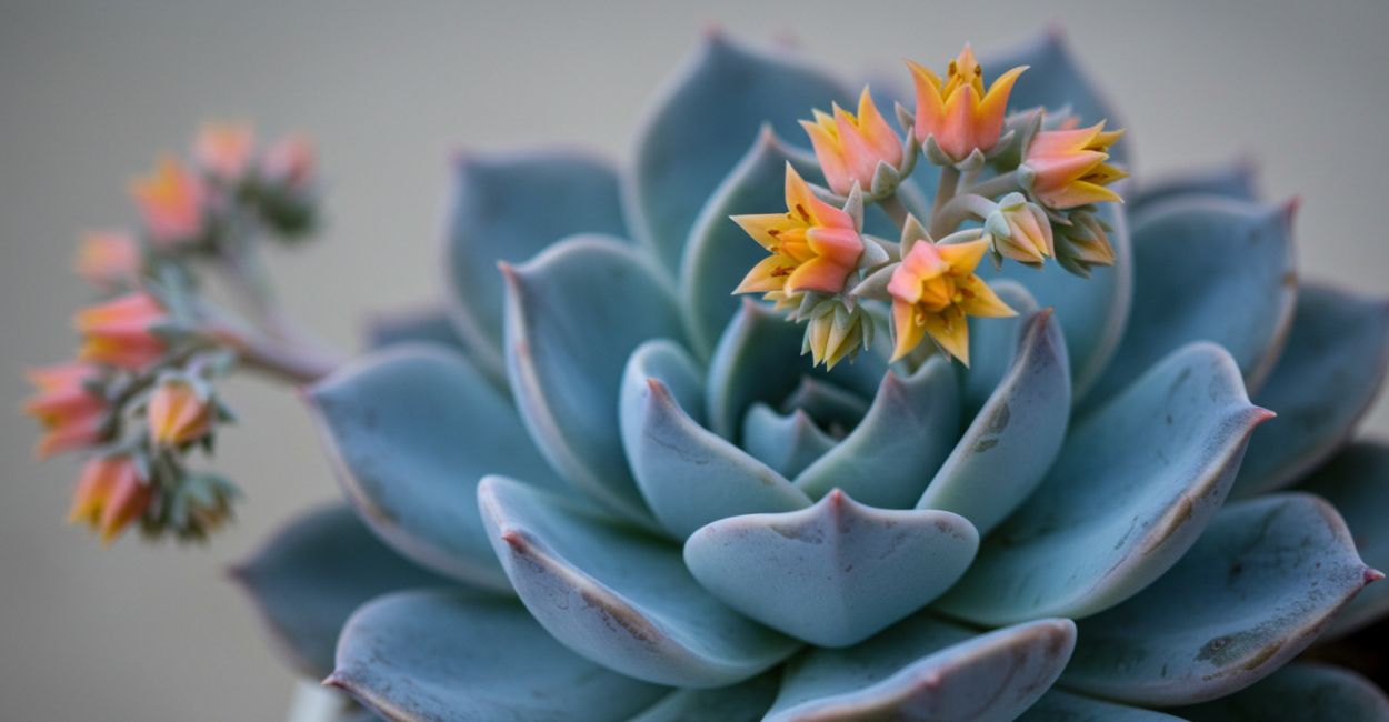 Suculenta Echeveria com Flor