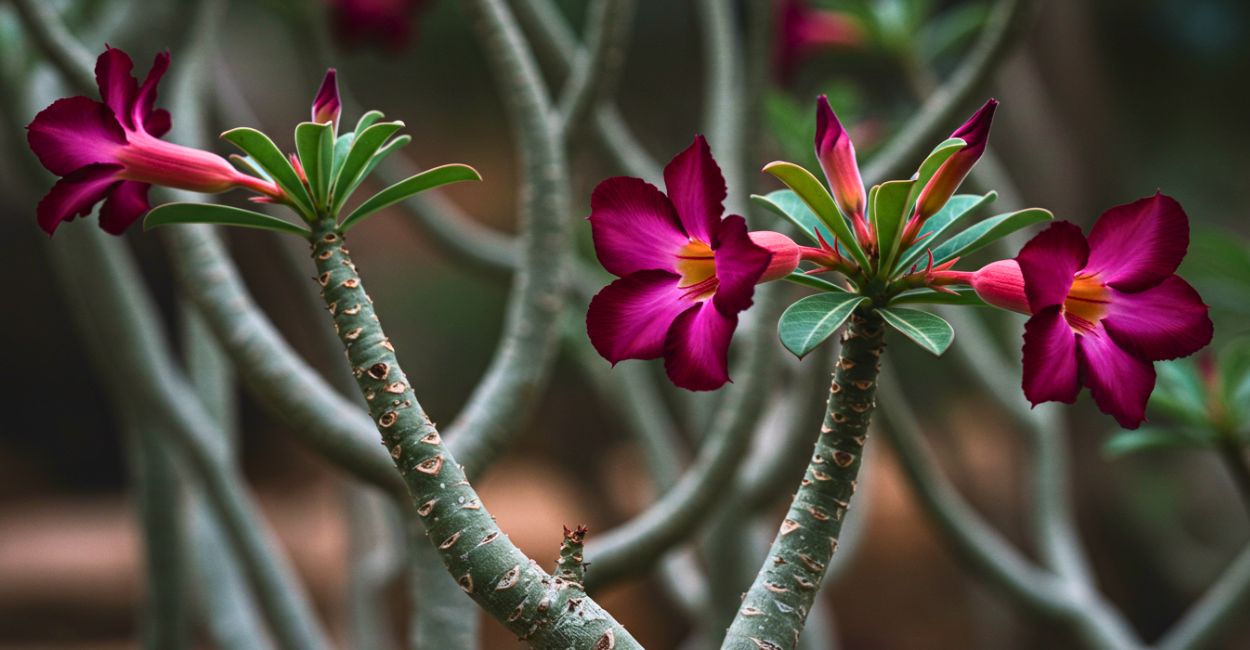 rosa do deserto roxa