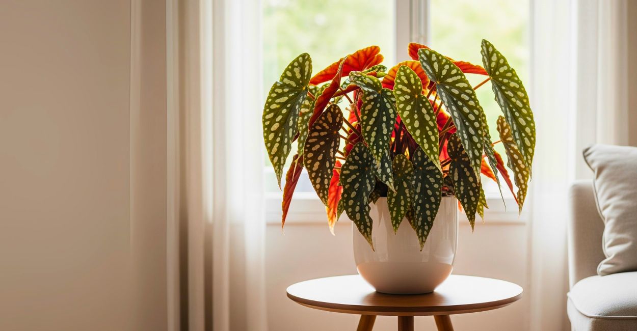 decoração com begônia maculata