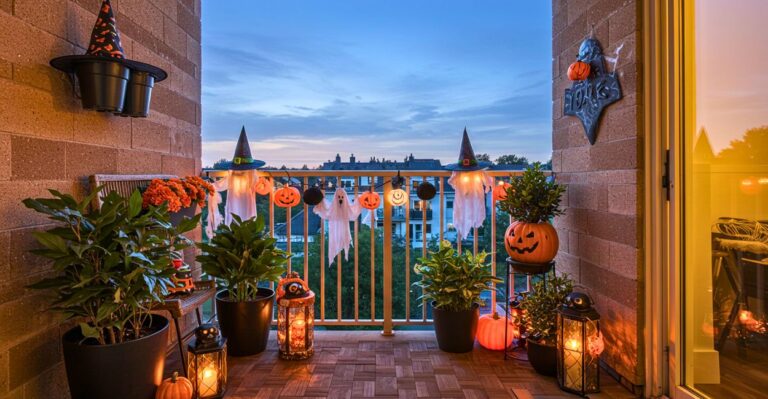 decoração de halloween com plantas