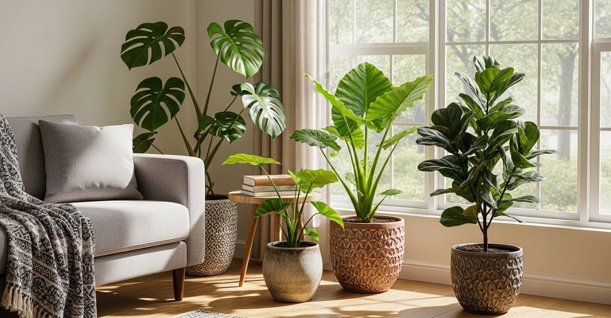 plantas de folhas grandes