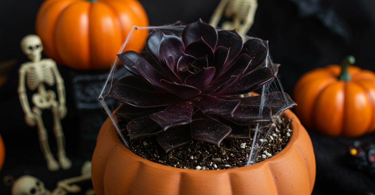 plantas pretas e roxas para Halloween