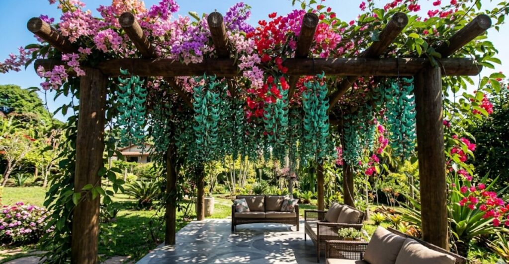 7 Plantas Trepadeiras Perfeitas para Cobrir Pergolado